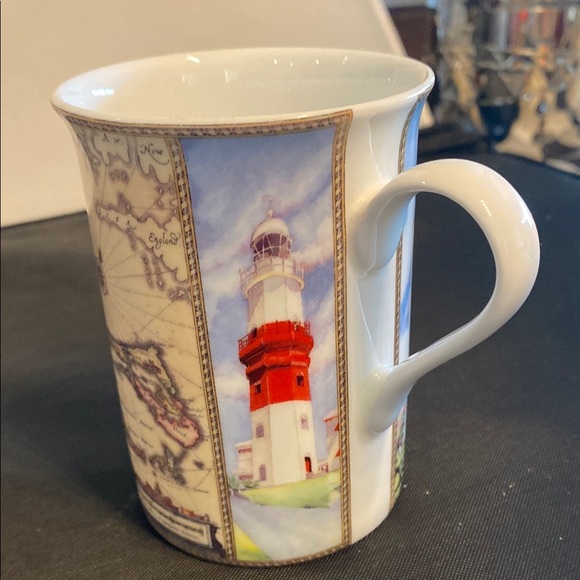 Vintage Map Design Ceramic Mug bermuda light house - Picture 4 of 6